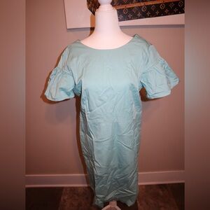 New with tag 1960s balloon sleeve zipper back dress - Size Large